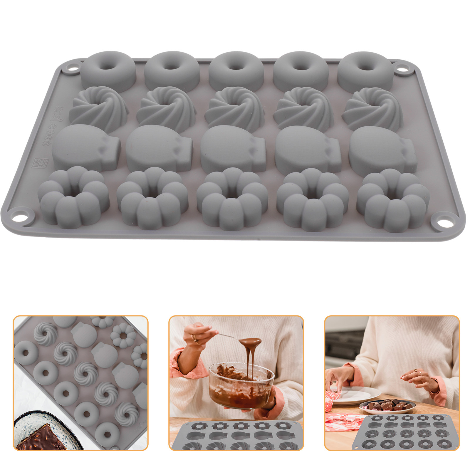 Donut Mold Silicone - Mini Donut Silicone Mold Heat Resistant