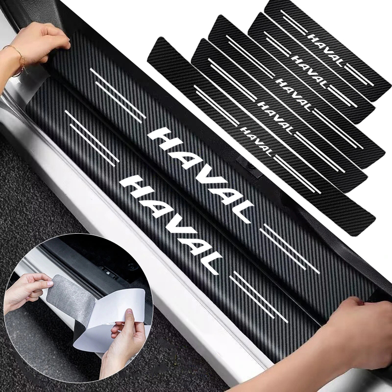1/4/5Pcs Car Door Sill Scuff P - Crepe Pan Carbon review and price