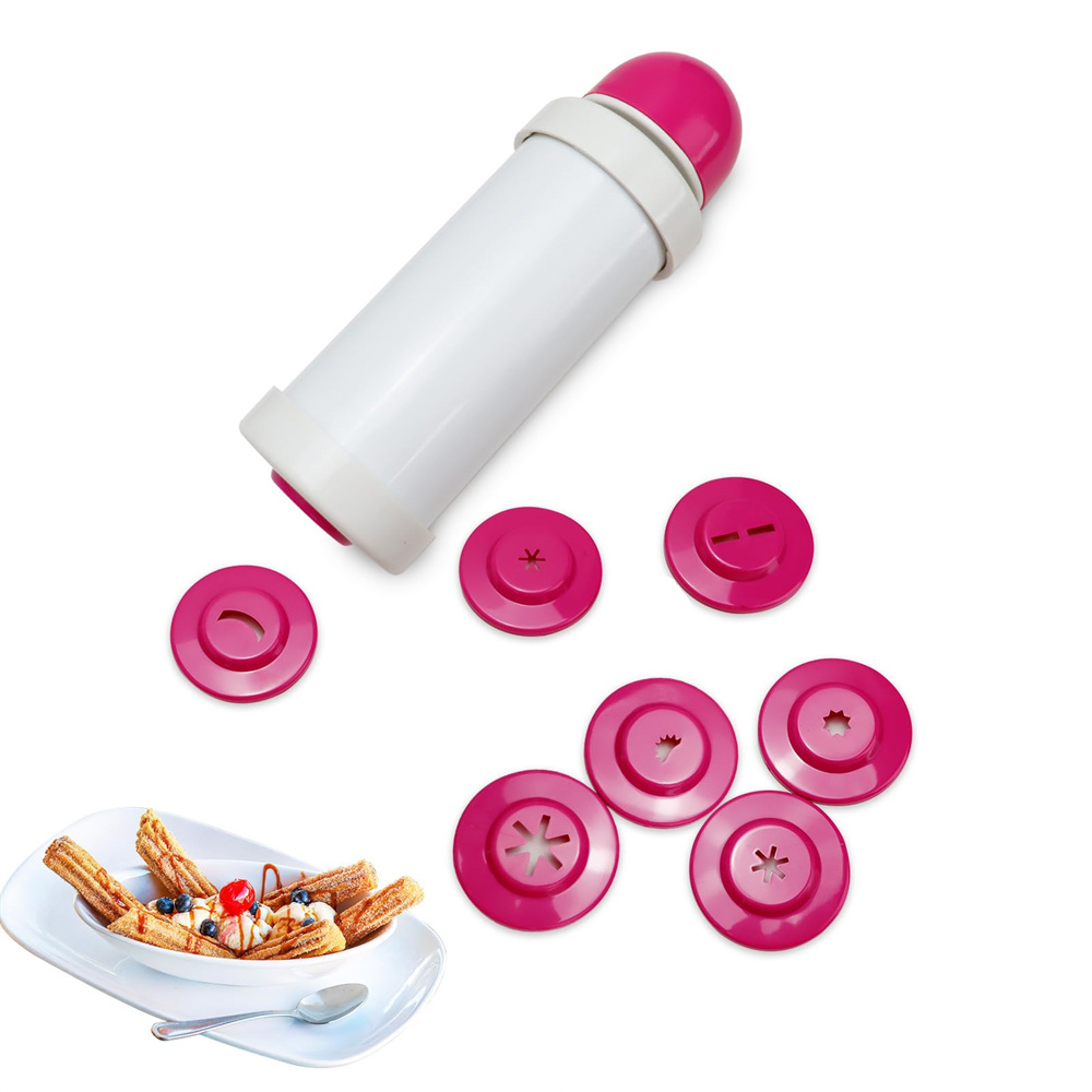 1pc DIY Manual Cookie Press Ma - Churros Maker Gun review and price