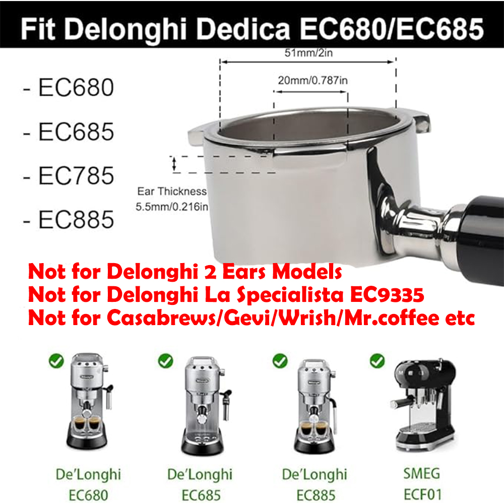 Double Spout 51mm Coffee Porta - Delonghi Espresso Magnifica review and price