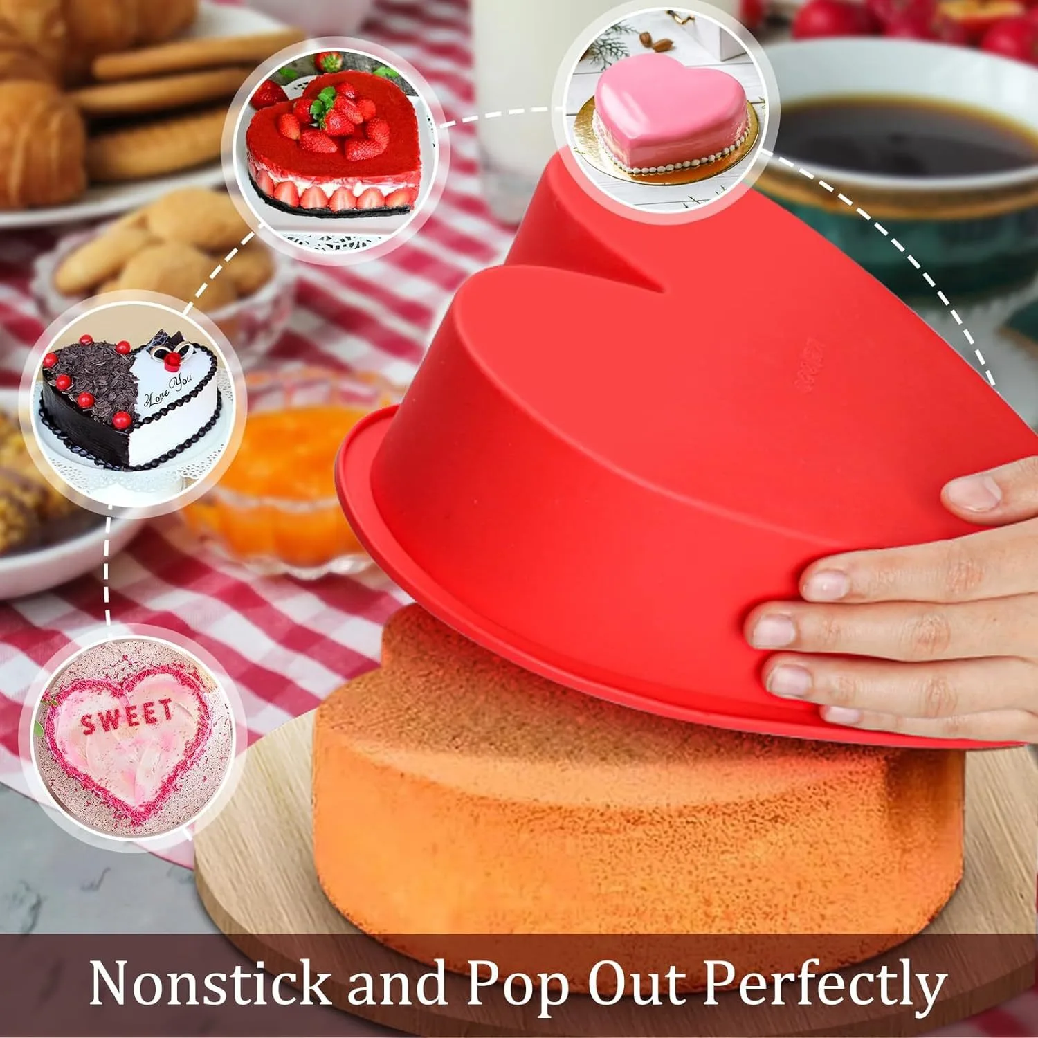 8/10in Silicone Heart Shaped C - Bunny Cake Mold review and price